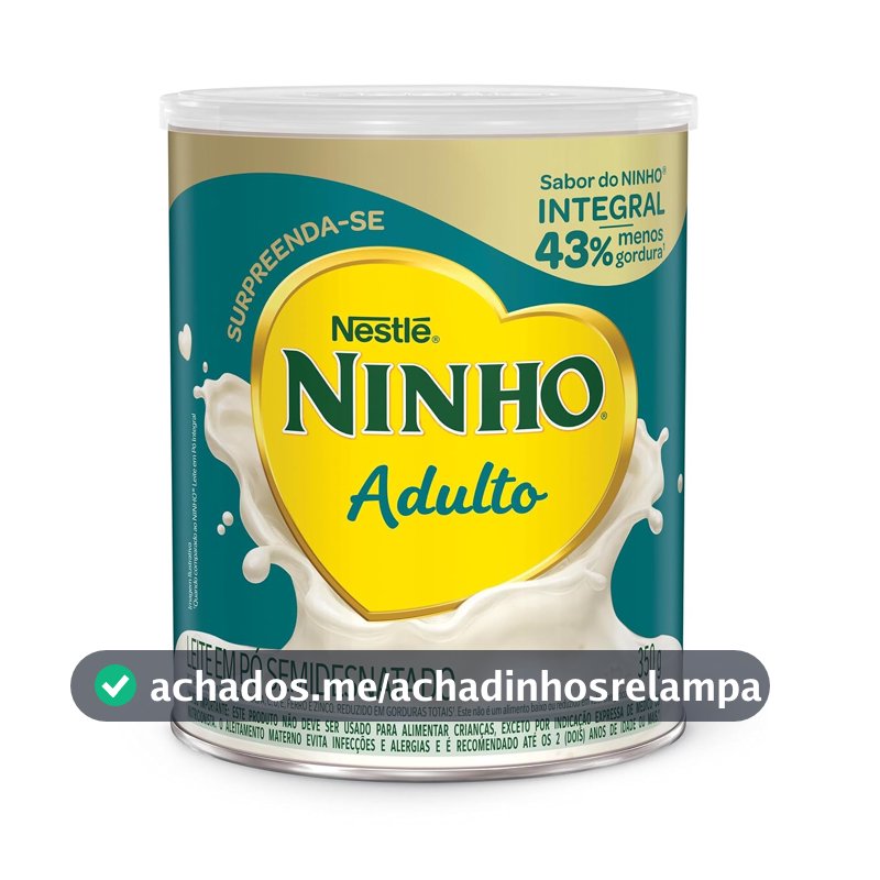 Leite Pó Semidesnatado Ninho Adulto Lata 350g