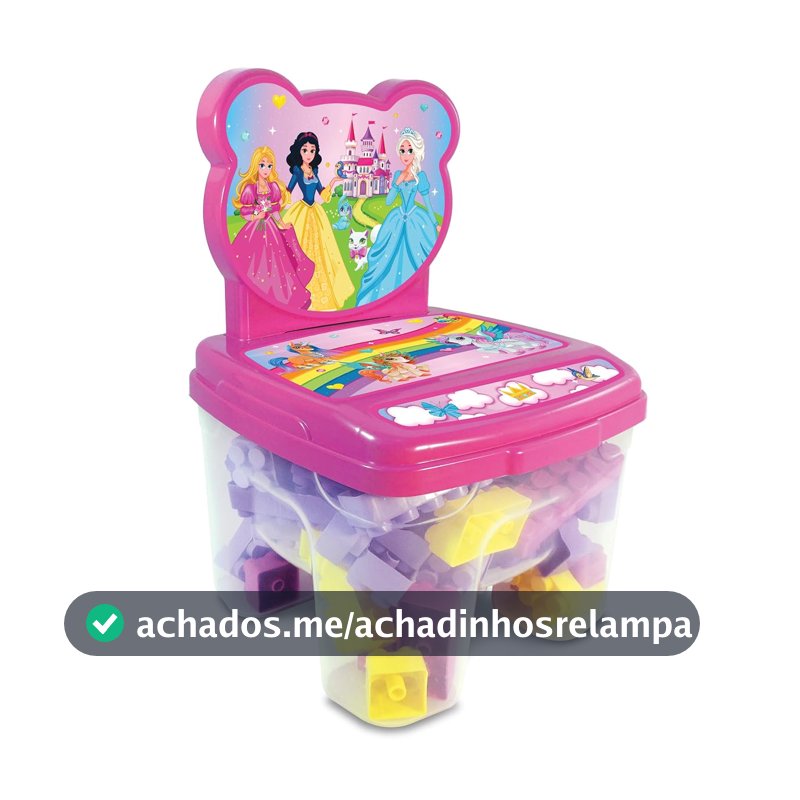GGB Cadeirinha Infantil Princesas 24 Blocos Coloridos