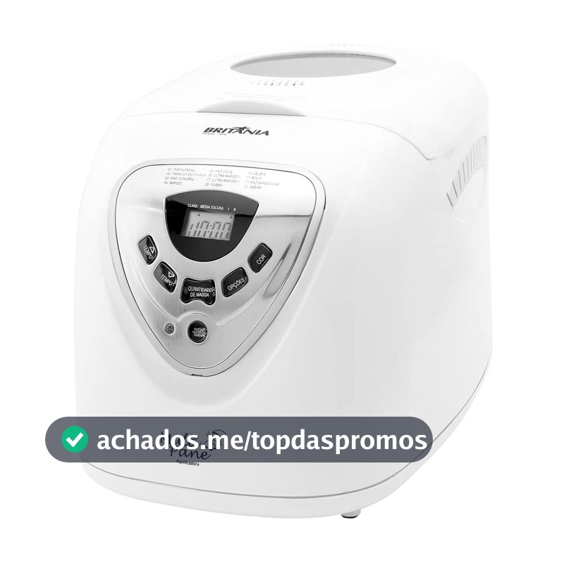 Britânia Panificadora, Multipane, 550W, Branco, 110v, Metal e Plástico