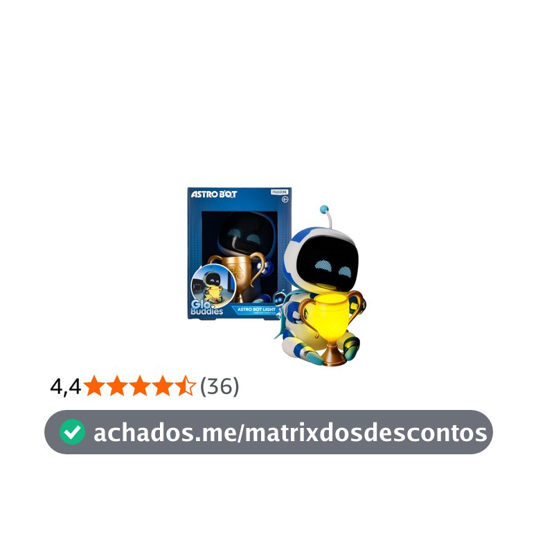 Paladone Astrobot GloBuddies Personagem Light - Lâmpada de mesa de 15 cm com olhos e troféu luzes - WeCool