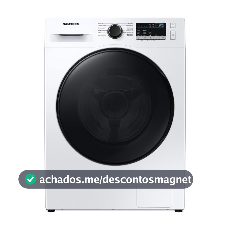 Samsung Lavadora de Roupas Digital Inverter Porta Black WW11T Branca 11kg 220V