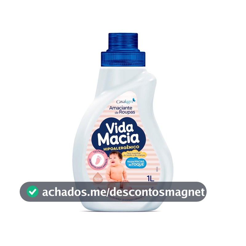 Casa Km Vida Macia Amaciante Glicerina & Algodão 1L