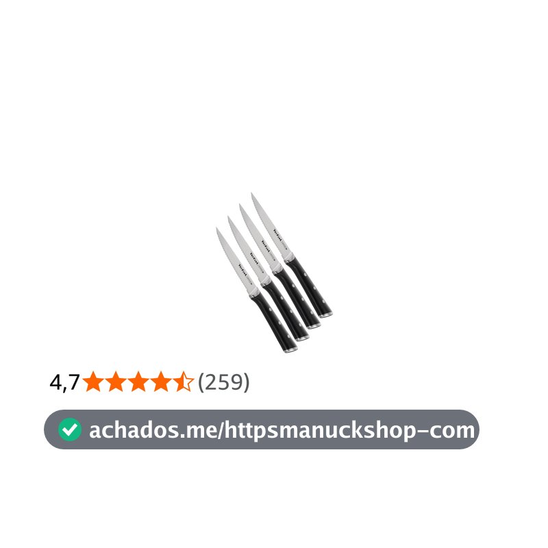 Kit de Facas Slicing 4 Peças Ice Force: - Feita de Aço Inox Alemão, Cabo Ergonômico e Perfeita para todos os usos na cozinha