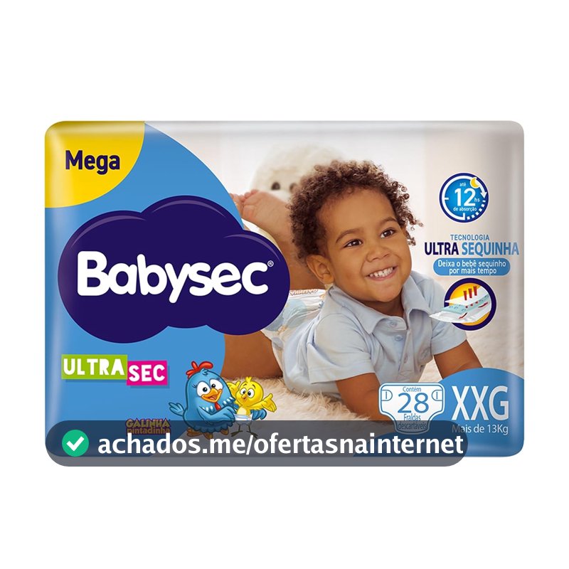 Babysec Fralda Ultrasec Galinha Pintadinha Xxg 28 Unidades