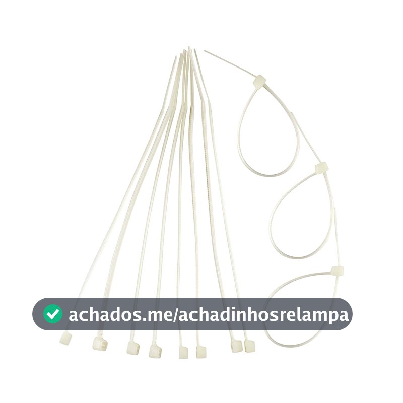 EDA Abraçadeira De Nylon 2 5 X 100 Mm Com 100 Peças Branca Eda