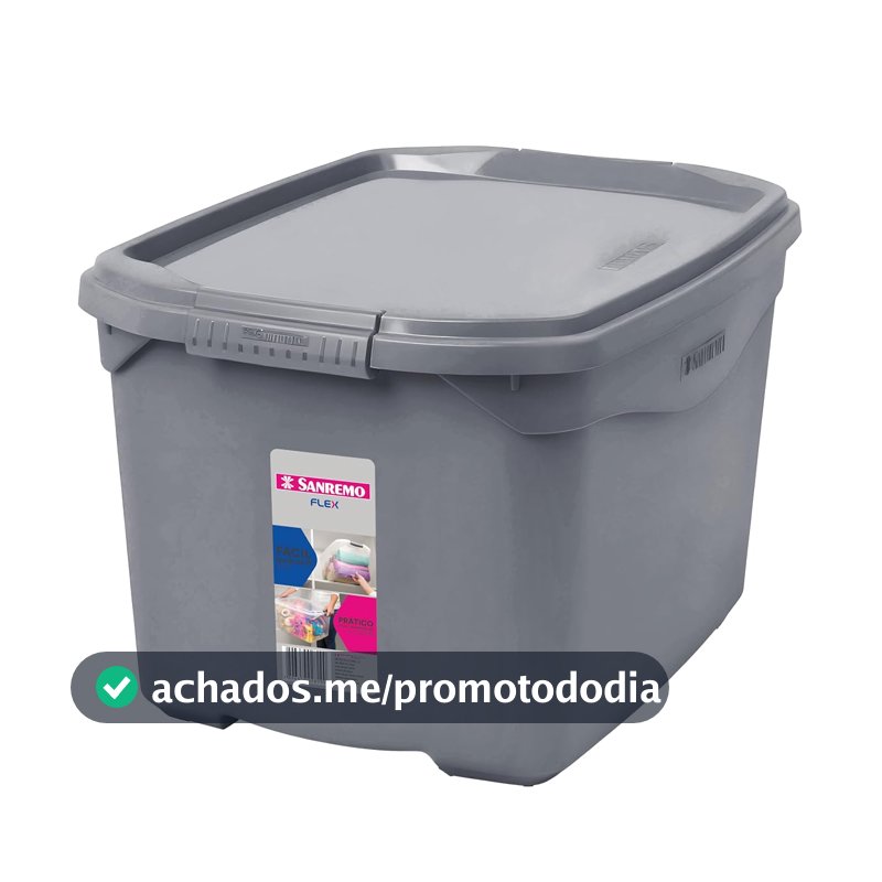 Sanremo - Caixa Organizadora Plástica de 29 Litros, Linha Flex