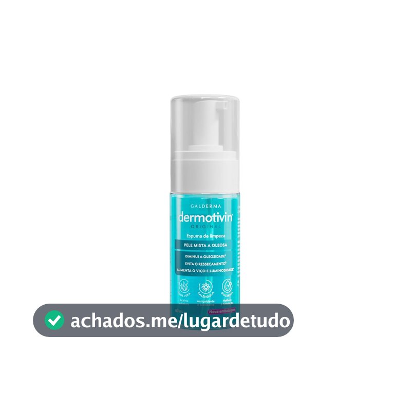 Dermotivin Original Espuma de Limpeza Facial para Pele Mista a Oleosa 130ml