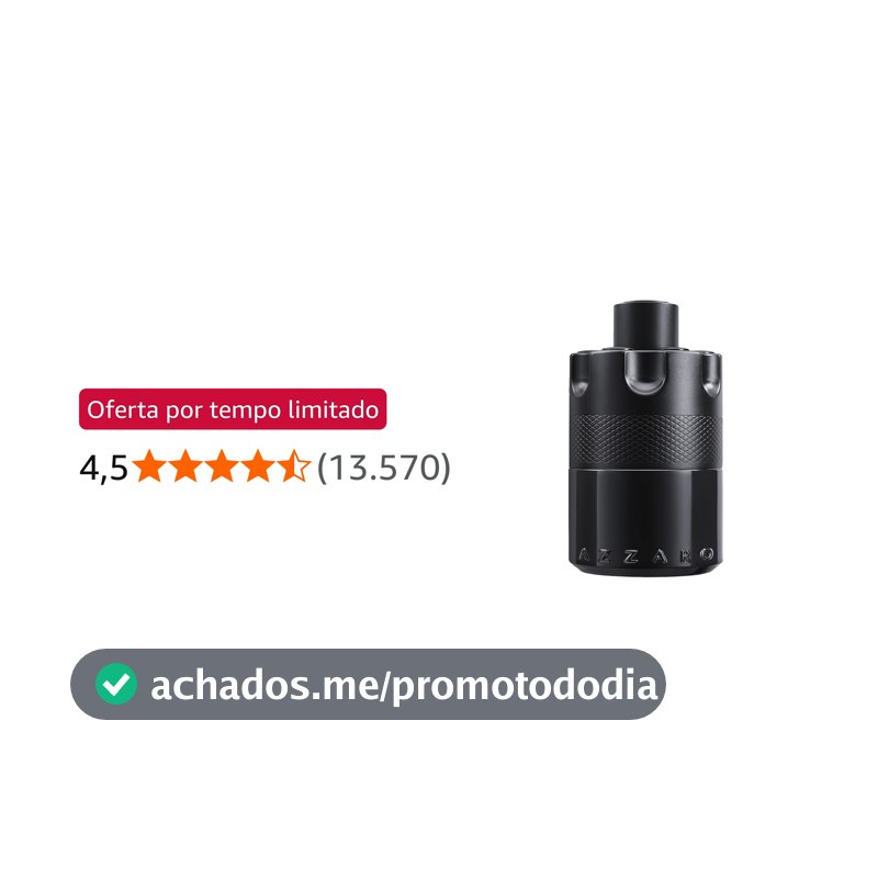Azzaro, The Most Wanted Intense, Perfume Masculino, Fragrância Ambarada Amadeirada com Cardamomo e Toffee, Eau de Parfum com Longa Fixação, Ideal para noites frias