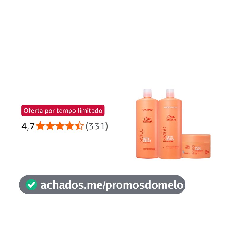 Kit Wella Professionals Invigo Nutri-Enrich Salon Máscara P (3 produtos)