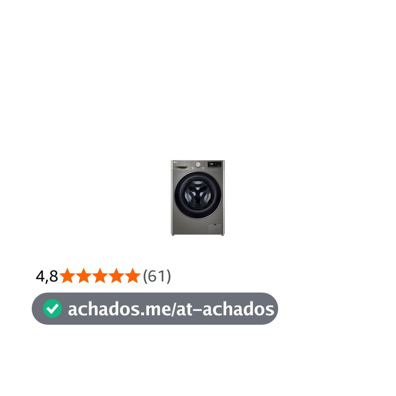 LG VC4 Lava e Seca Inox Compacto 12kg/7kg 60x56x85cm com AI DD, Steam e Wi-Fi ThinQ, 110V, Digital, 1400 RPM, Frontal