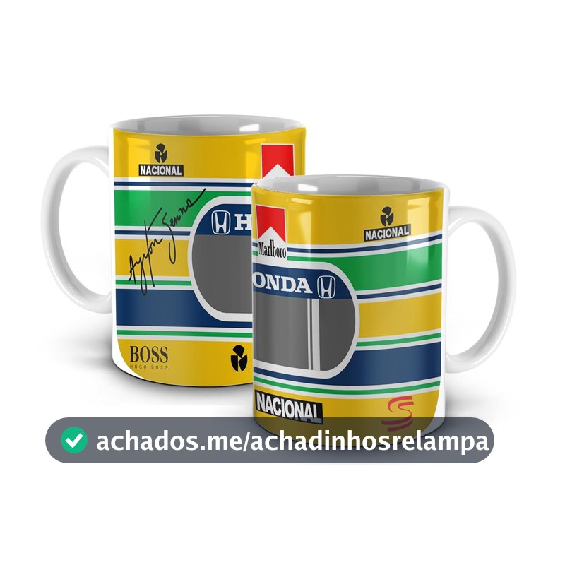 Caneca Ayrton Senna Fórmula 1 F1 Corrida - Mega Oferta!!!