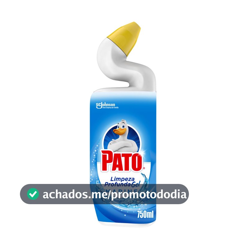 Pato Limpador Sanitário Gel Desinfetante, Marine, Limpeza Profunda 750ml