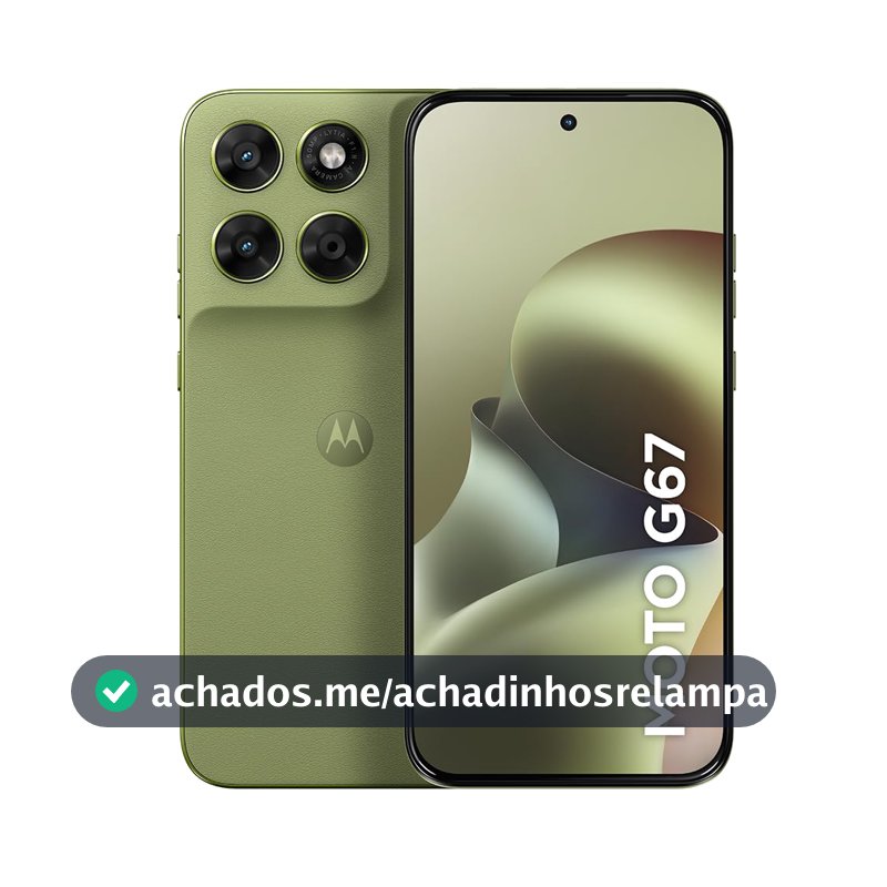 Smartphone Motorola Moto G67 5G - 128GB 4GB RAM + 8GB RAM Boost camera 50MP Sony Lytia 600, tela 1.5K extreme Amoled 120hz, ultrarresistente - Verde Claro
