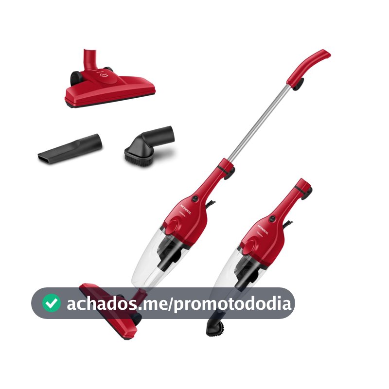 MONDIAL Aspirador de Pó Turbo Cycle, Vermelho/Preto, 1500W, 110V - AP-40-R
