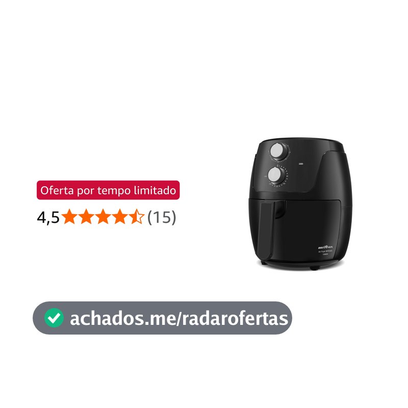 Air Fryer Britânia 4,2L Silverstone 1500W BFR36A 127V