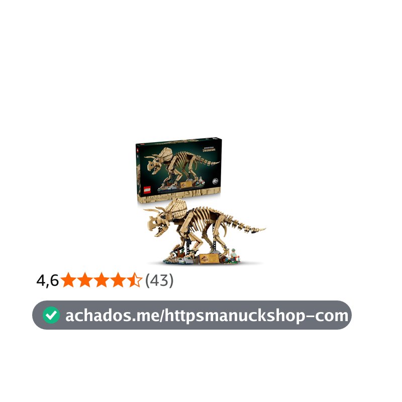 LEGO Jurassic World Fósseis de Dinossauros: Triceratops 77985