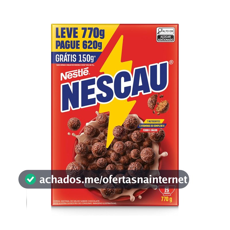 Nescau Cereal Matinal Tradicional Leve 770G Embalagem Econômica