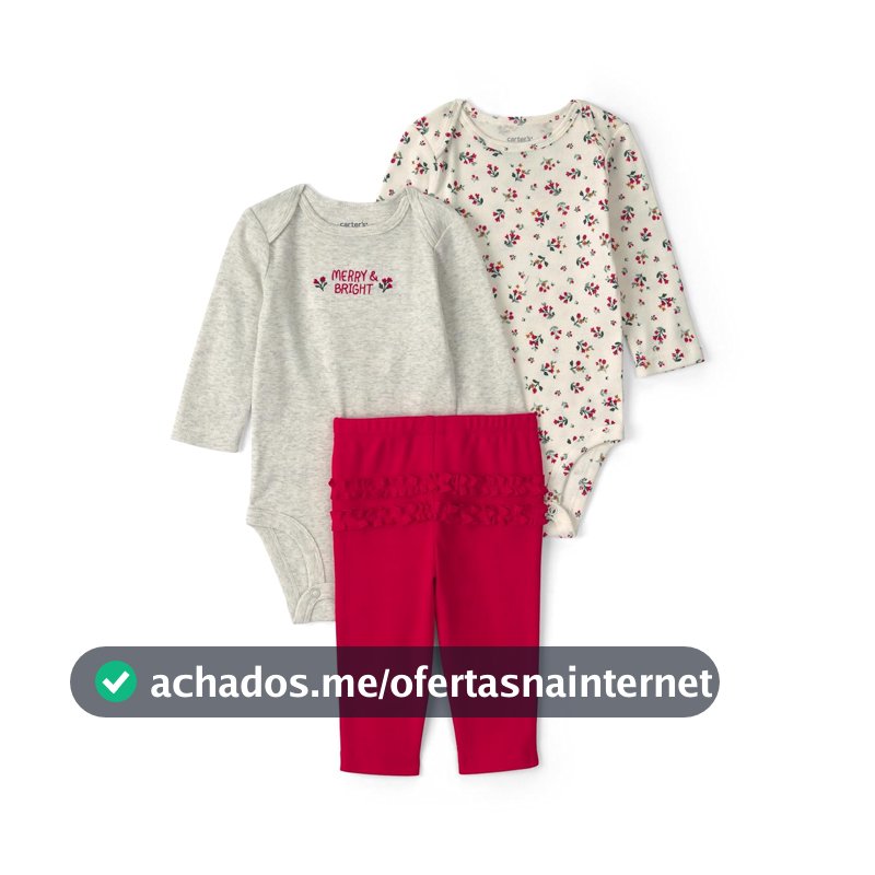 Conjunto de 3 peças de body e calça 3-piece Bodysuit Pant Sets Carter'sMeninas