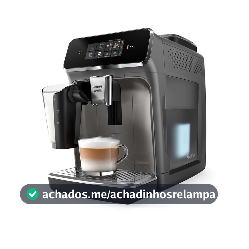 Philips Walita Cafeteira Espresso Série 2300 LatteGo, 4 Bebidas, Cinza