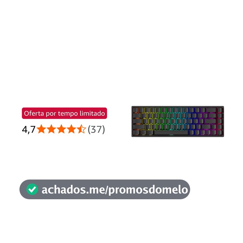 Teclado Magnético Gamer Akko Monsgeek Fun68 RGB Preto 8K Switch Akko Glare Linear Hall Effect ANSI Rapid Trigger SOCD DKS Mod Tap