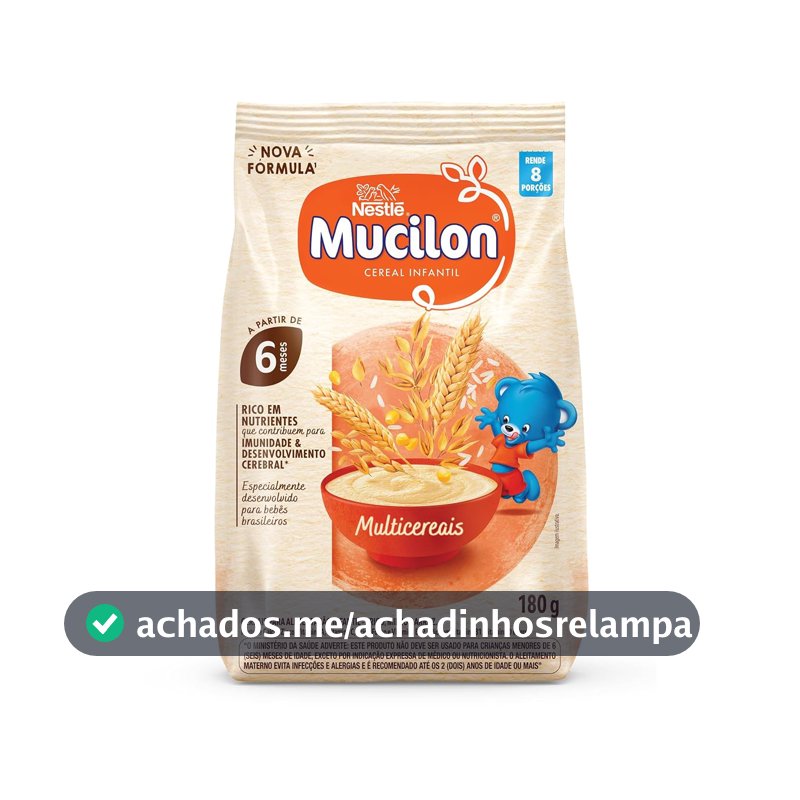 Mucilon Multicereais cereal infantil Sachê 180g