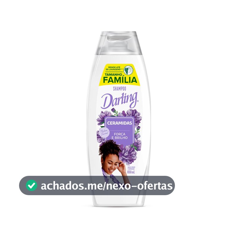 Darling Ceramidas Shampoo para Cabelos Opacos e Quebradiços, 650ml