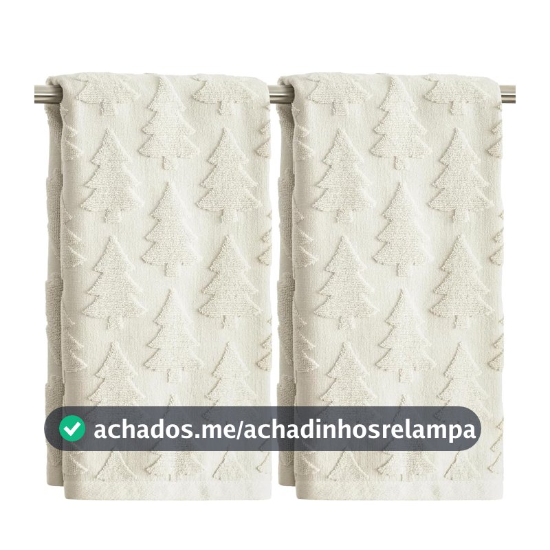 Artoid Mode Kit com 2 Toalhas de Mão para Banheiro Jacquard 3D Árvore de Natal Bege, 100% Algodão Macio Absorvente Decoração de Banheiro 35x75cm