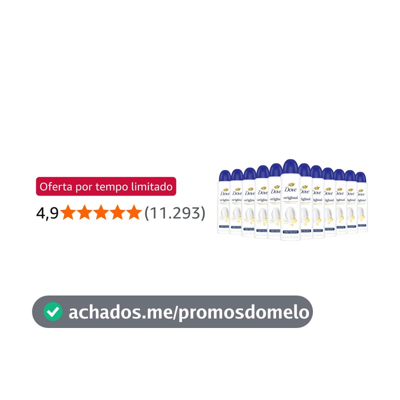 Dove 12 Unidades Desodorante Antitranspirante Aerossol Original 150ml