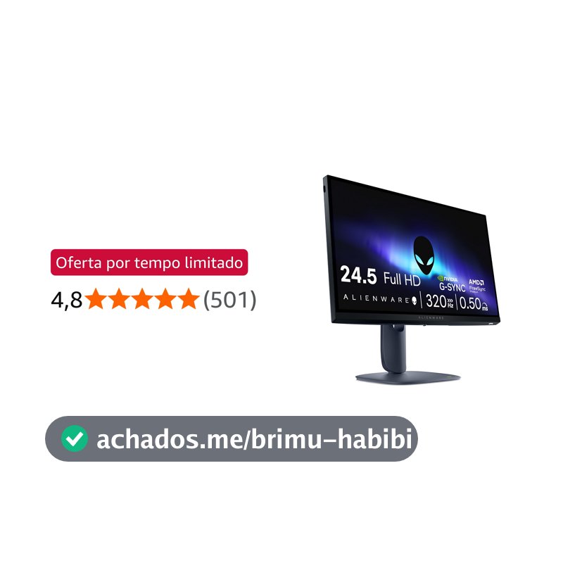 Monitor Gamer Alienware 25", Full Hd (1920 x 1080), 320 Hz, Aw2525hm