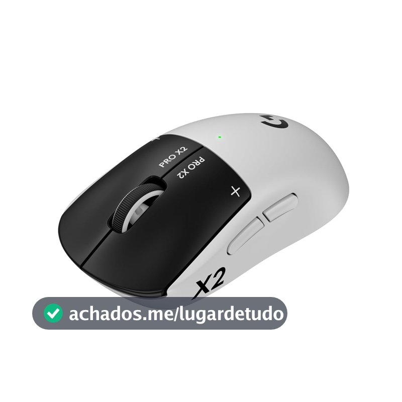 Mouse Gamer Sem Fio Logitech G PRO X2 SUPERSTRIKE LIGHTSPEED, Desempenho Ultra-rápido, Ultraleve (61 g), Cliques táteis personalizáveis, Carregamento USB-C - para PC/Mac/Notebook