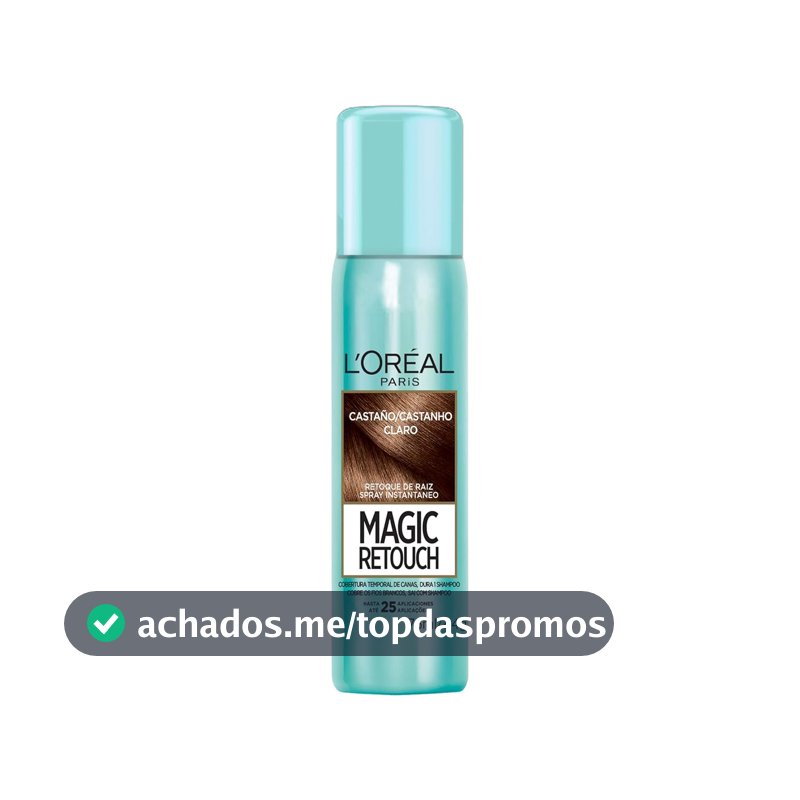 Spray para Retoque de Raízes L'Oréal Paris, Castanho Claro, 75ml