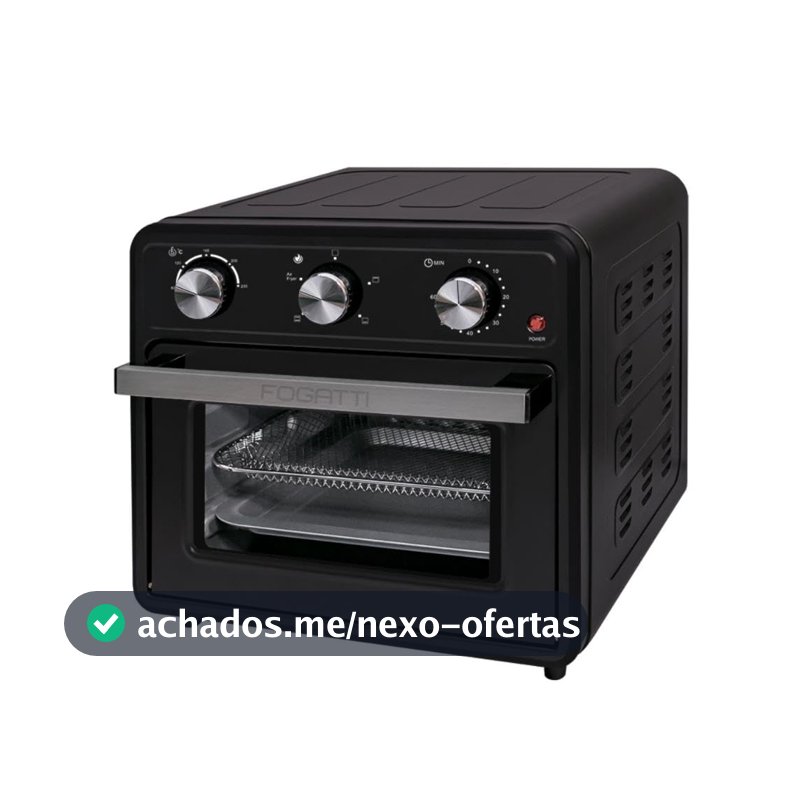 FORNO ELETRICO FOGATTI AIR FRYER 22L PRETO - 127V
