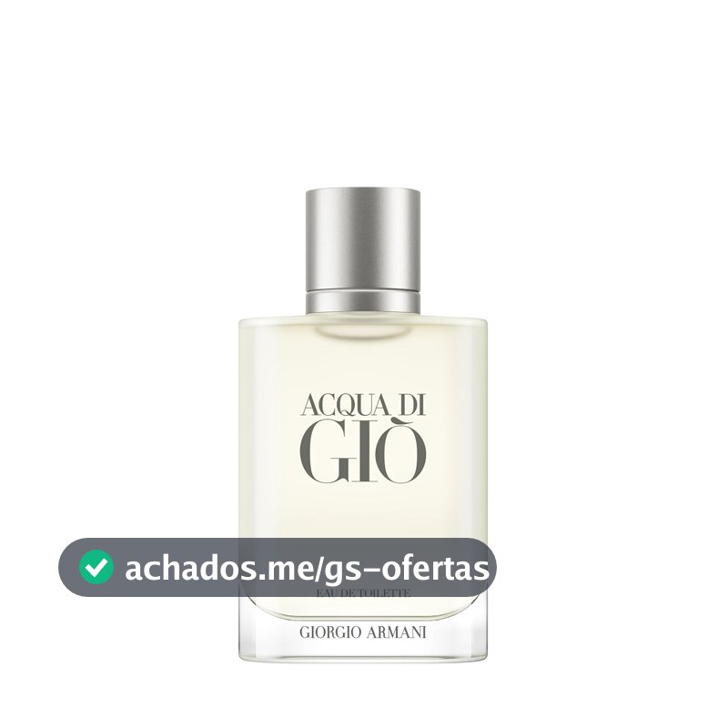 Armani Beauty, Acqua di Giò Eau de Toilette, Giorgio Armani, Perfume Masculino Refilável, Fragrância Cítrica, Aquática e Fresca com Notas de Bergamota, Cedro, Patchouli, Jasmim e Almíscar