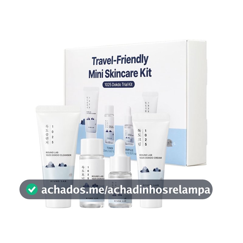 Kit de Cuidados Faciais Round Lab Dokdo Trial, 4 Unidades