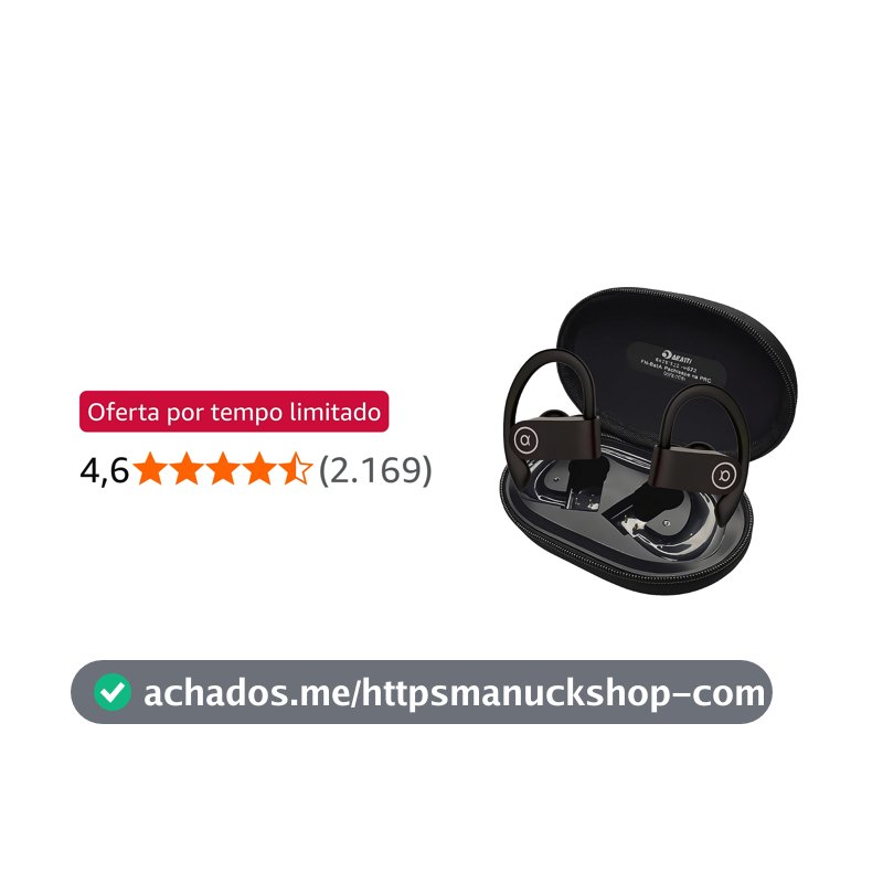 Fone de Ouvido Bluetooth 5.4, IPX5 à Prova D'Água, 45h de Bateria, Com Microfone Embutido. Design Esportivo Ergonômico Ideal Para Esportes Corridas Atividades Físicas Videogame IPhone Android Premium
