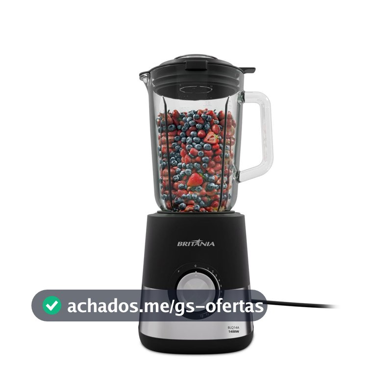 Liquidificador Britânia 2,3L de Vidro 12 Velocidades BLQ14A 220V