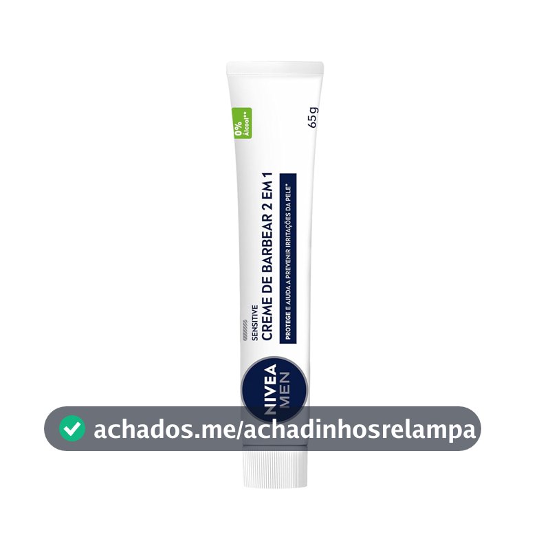 Creme de Barbear NIVEA Men Sensitive 2 em 1, 65g