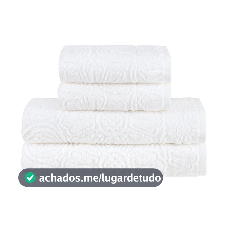 Buddemeyer Jogo de Toalhas Florentina Extra Soft Banho Branco 4 peças
