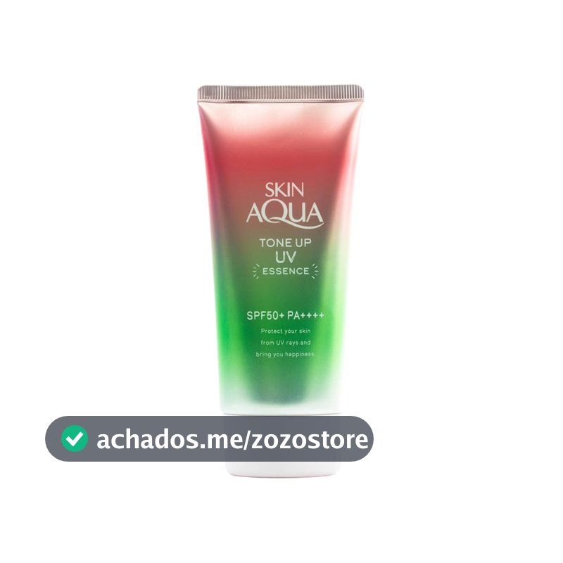 SKIN AQUA® Protetor Solar Tone Up Happiness Aura 80g - FPS 50 cor rosa - Não deixa a pele oleosa