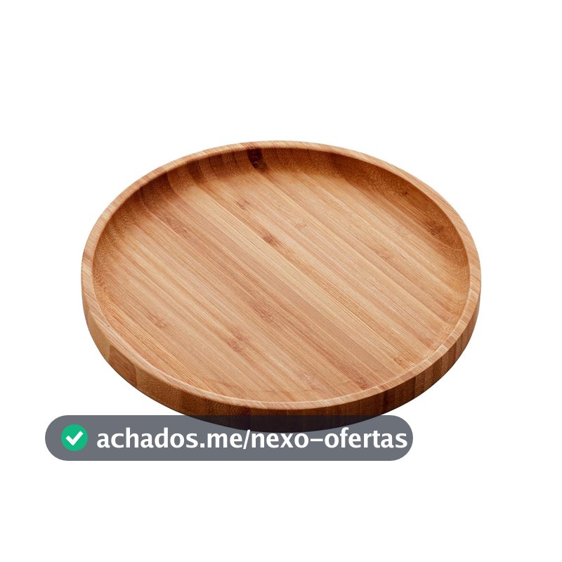 LYOR - Bandeja de Bambu Round 20cm - Mesa Posta - Organização - Utensílios de Cozinha - Enxoval - Decoração - Petisqueira - Utilidades Domésticas