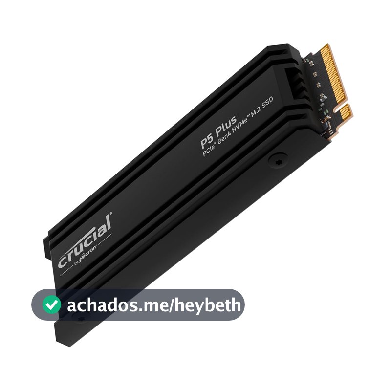 Crucial SSD interno para jogos P5 Plus 2TB NVMe NVMe M.2 com dissipador de calor, compatível com PlayStation 5 (PS5) - até 6600 MB/s - CT2000P5PSSD5