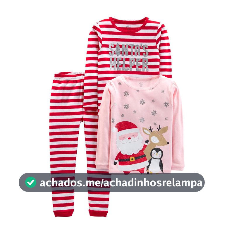 Simple Joys by Carter's Conjunto de pijama de algodão confortável de 3 peças para bebês