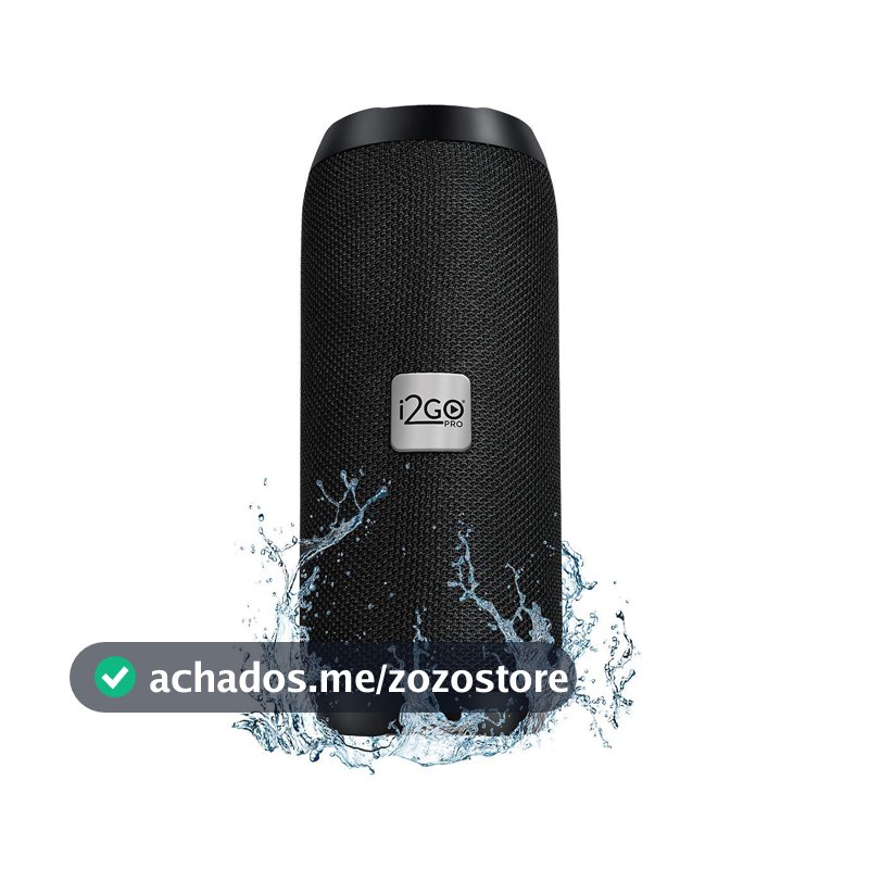 I2GO, Caixa De Som Bluetooth Essential Sound Go, 10W RMS, Resistente à Água, Preto