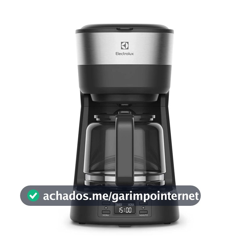 Cafeteira Elétrica Electrolux inox filtro permanente removivel capacidade 1,2L 30 xicaras função timer painel digital desligamento automatico ECM25 127v