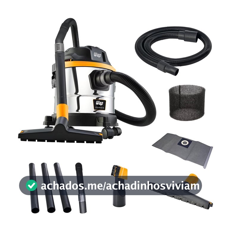 WAP Aspirador de Pó e Água GTW Inox 15 14,8L 1700W 220V