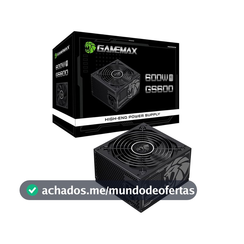 Fonte De Alimentacao 600w Gs600 80 Plus White Gamemax