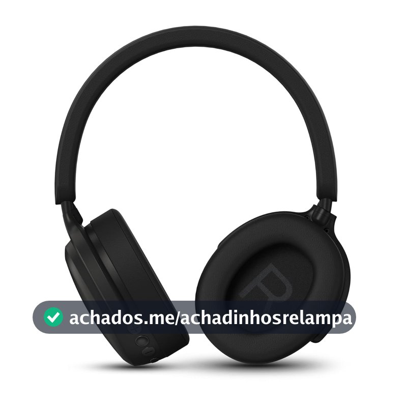 PHILIPS, Headphone Bluetooth, TAH2500BK/97, Com Cancelamento de Ruído Ativo ANC, Até 50 horas de bateria, Preto
