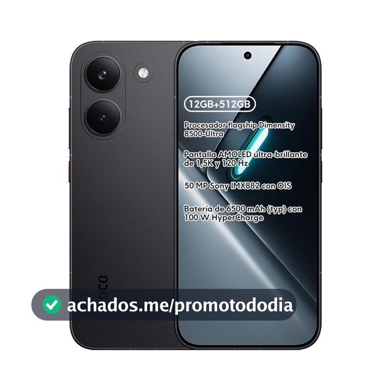 Smartphone Xiaomi Poco X8 Pro, Preto, 512GB, 12GB RAM GLOBAL COM NFC