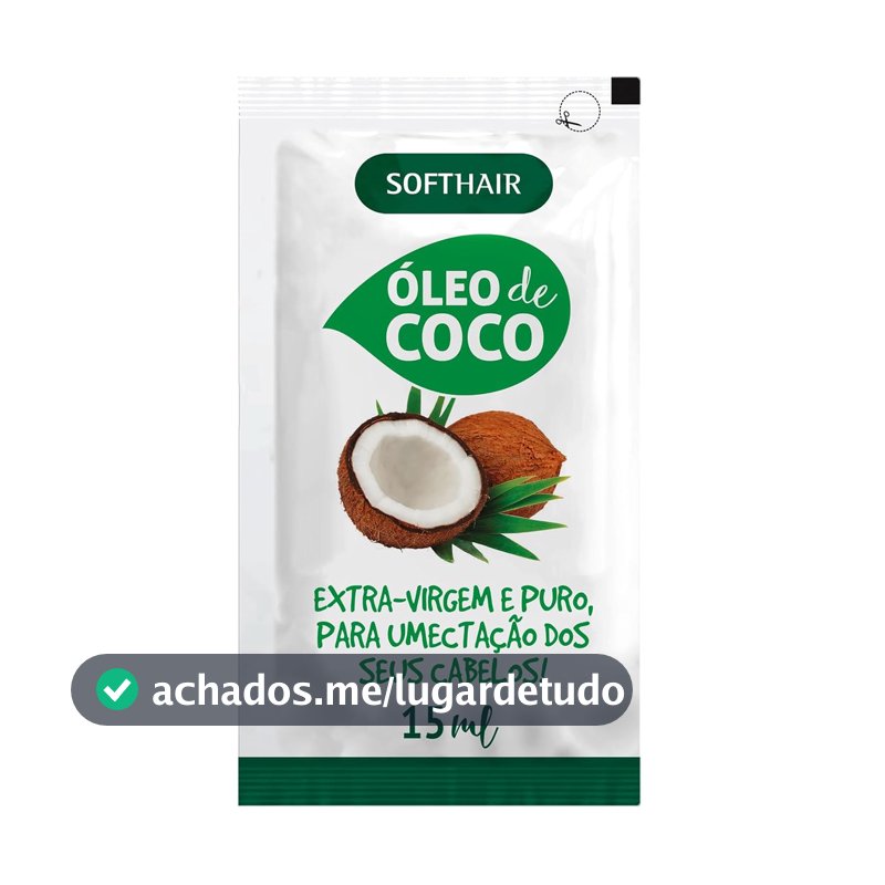 Óleo de Coco Extra Vigem (Sache) Softhair - 15ml, Soft Hair
