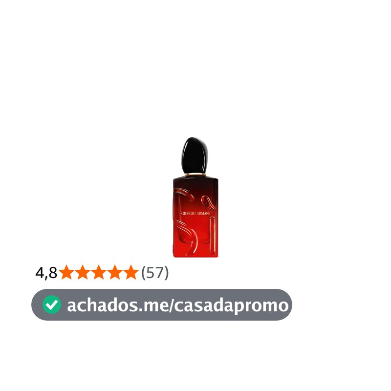 Armani Beauty, Sì Passione Intense Eau de Parfum, Giorgio Armani Perfume Feminino, Fragrância Floral, Ambarada e Intensa com Notas de Jasmim, Baunilha e Pera